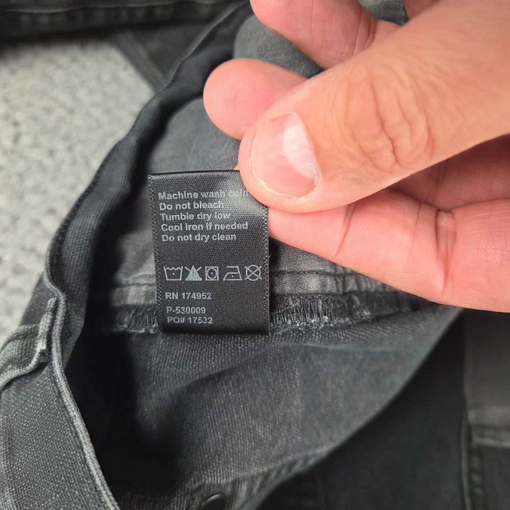 Proof Huckberry Jeans Mens 33x32 Black Denim Mid Rise Straight Leg Grunge - Picture 14 of 16